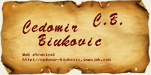 Čedomir Biuković vizit kartica
